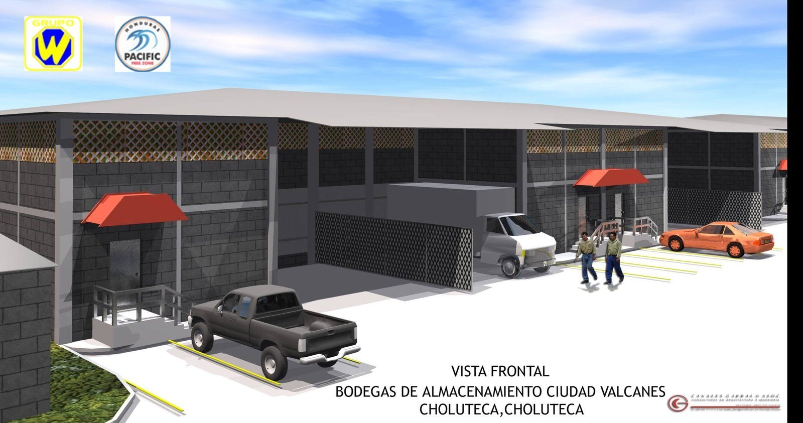 Residencia, perspectiva frontal